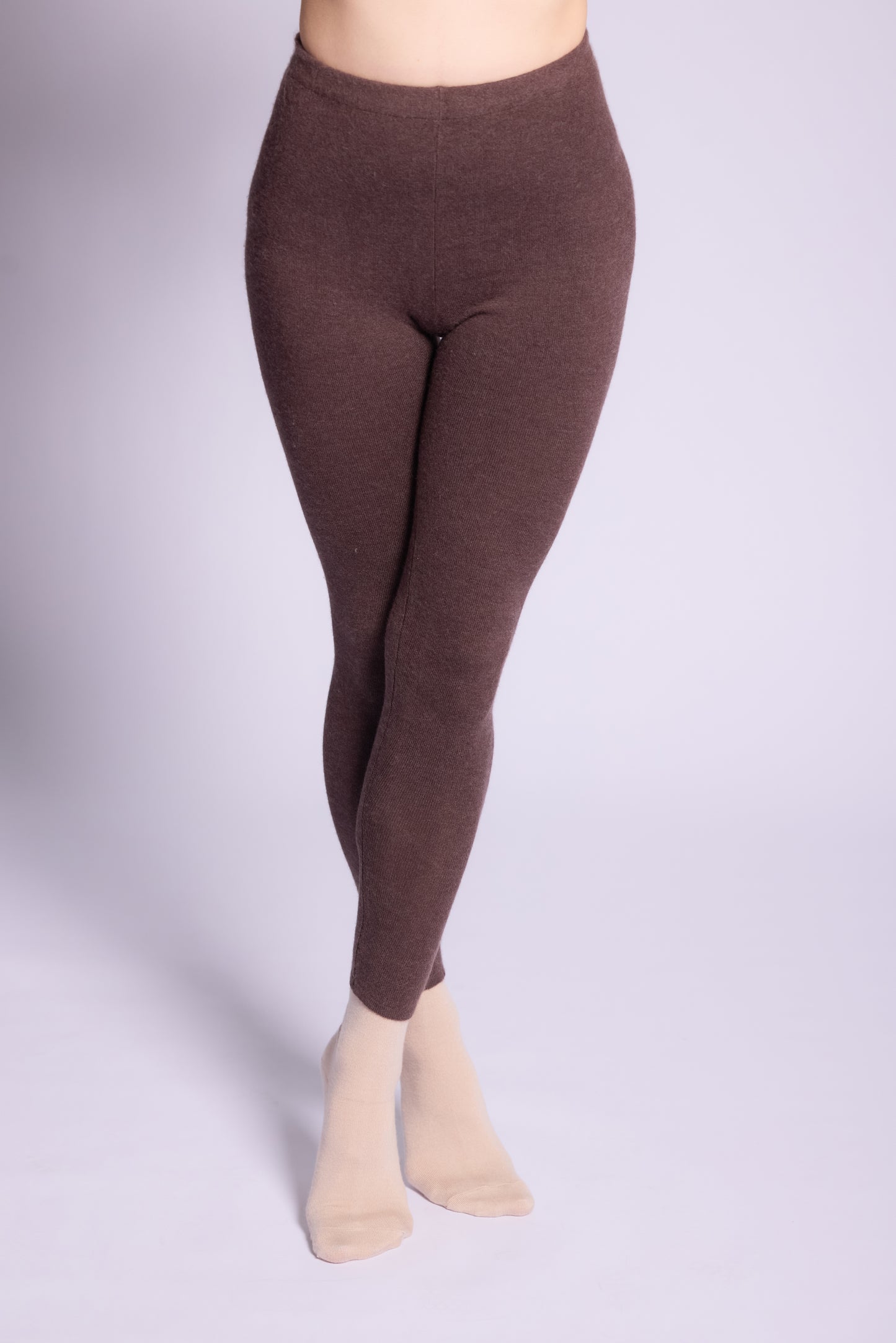 These leggings made of a high-quality cashmere and silk blend, offering a stretchy yet snug fit that provides warmth without being bulky.