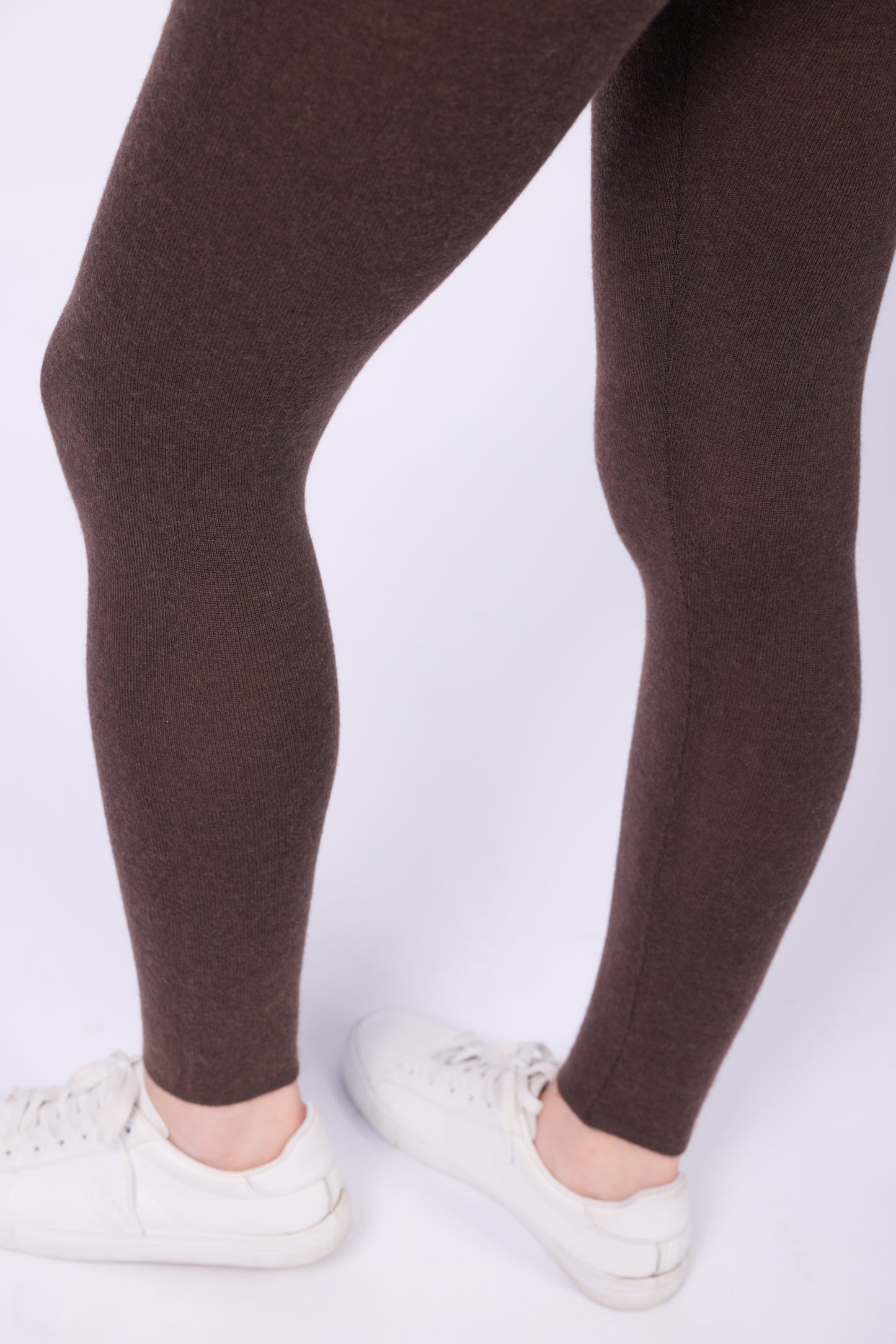 These leggings made of a high-quality cashmere and silk blend, offering a stretchy yet snug fit that provides warmth without being bulky.