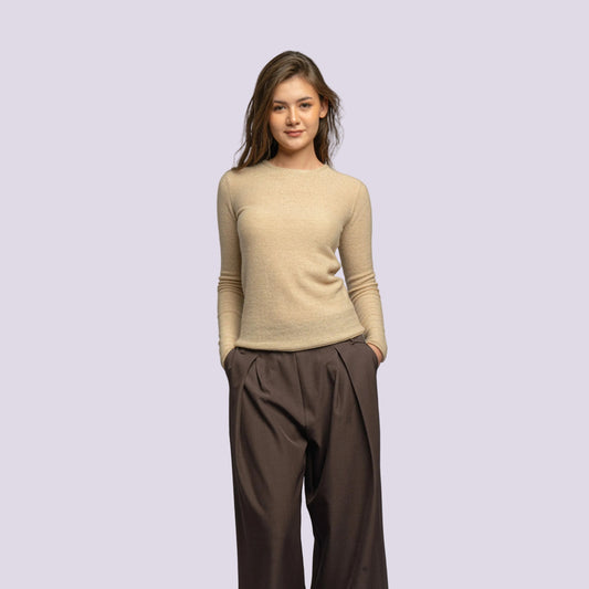 100% Cashmere Womens Round Neck